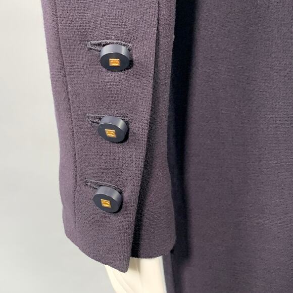 CHANEL Vintage 1996 Size 6 Navy Long Sleeve Below Knee Dress - Picture 5 of 10